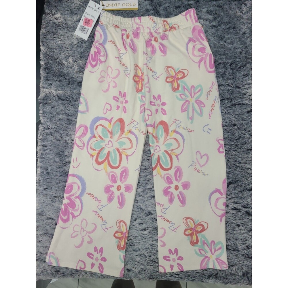 Indie Gold "Flower Power" Wide-Leg Pants.Size 4 NWT